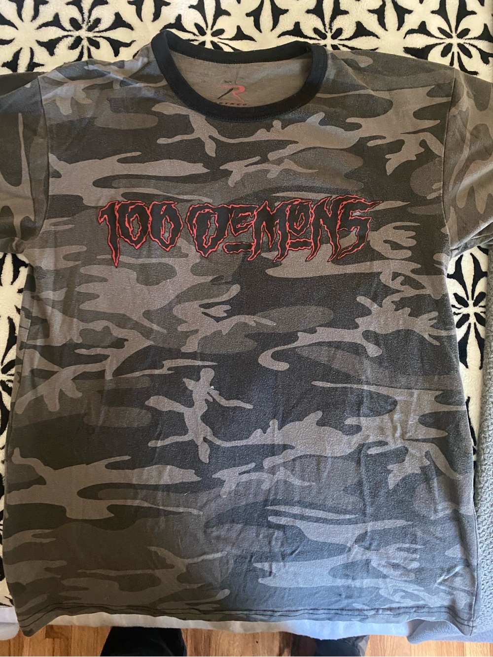100 Demons Black & Gray Camo Crewneck Tee